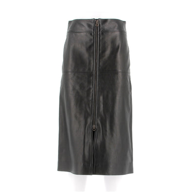 Jupe en cuir noir