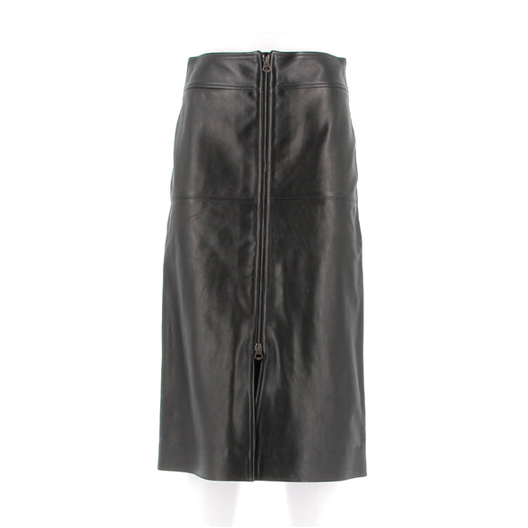 Jupe en cuir noir