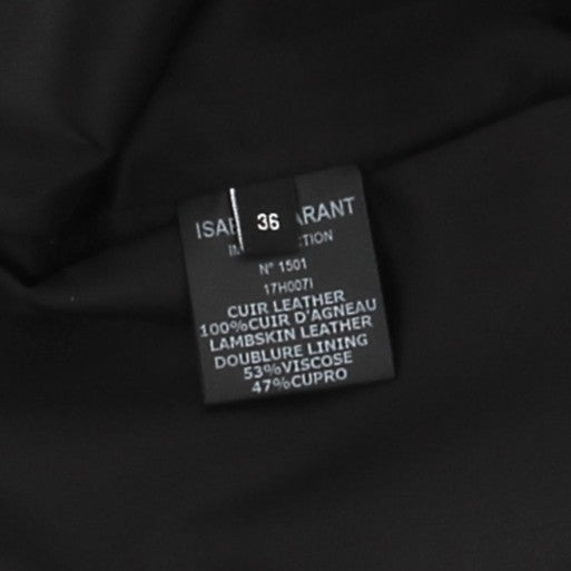 Jupe en cuir noir