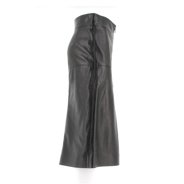 Jupe en cuir noir