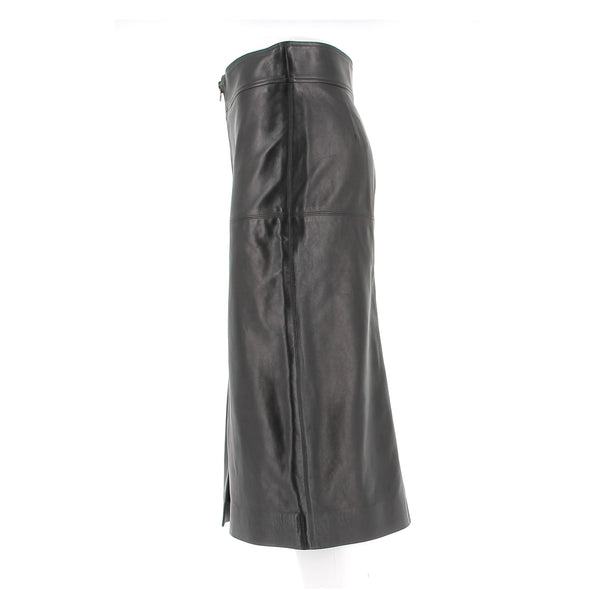 Jupe en cuir noir