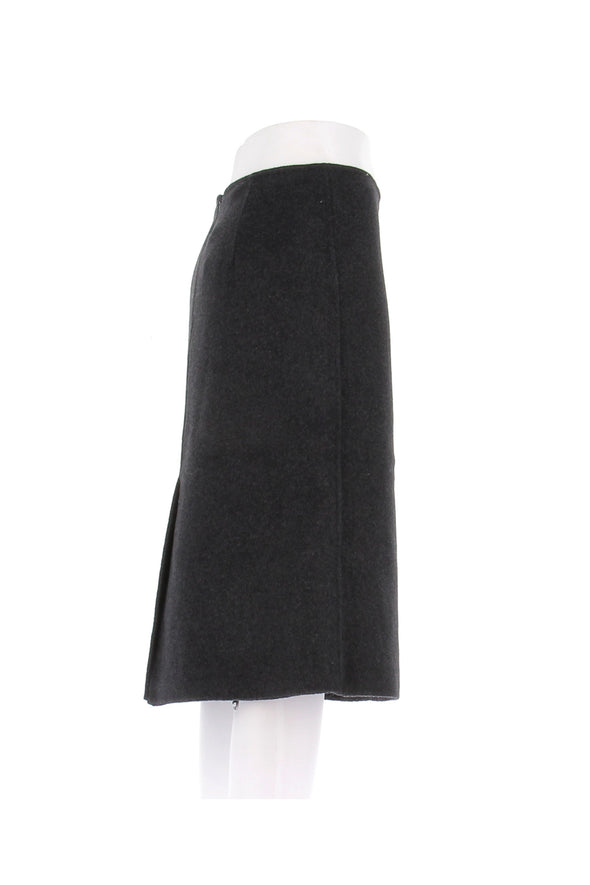 Jupe en laine grise