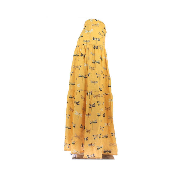 Jupe en lin jaune