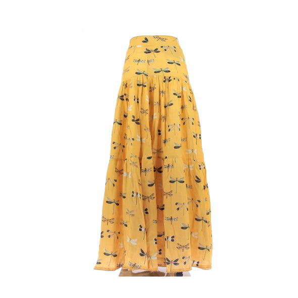 Jupe en lin jaune
