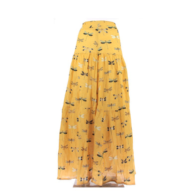 Jupe en lin jaune