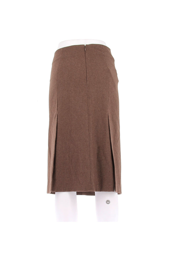 Jupe en laine marron "Helmi"