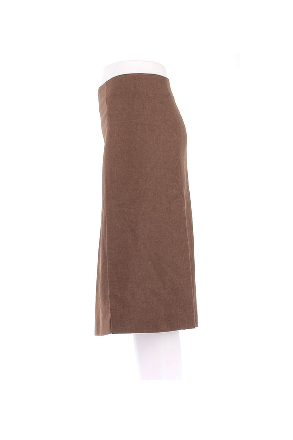 Jupe en laine marron "Helmi"