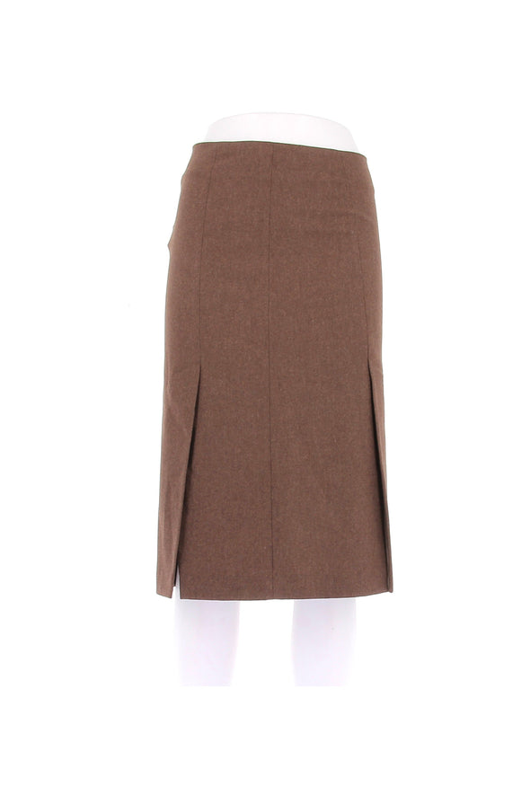 Jupe en laine marron "Helmi"