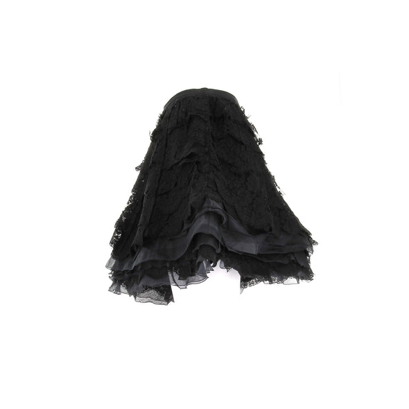 Jupe noire en dentelle