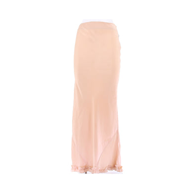 Jupe satinée beige
