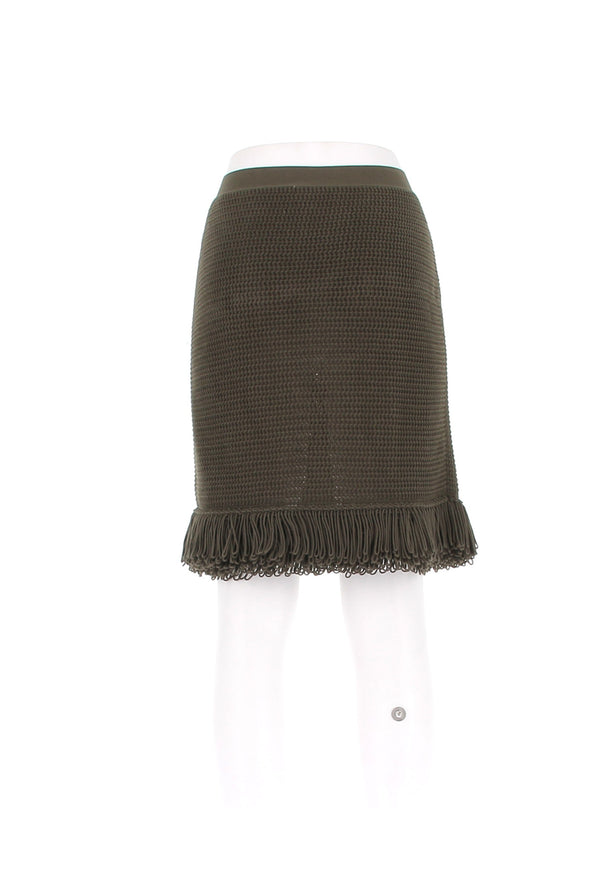 Jupe en maille kaki