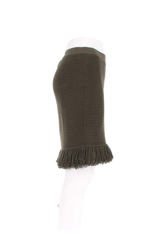 Jupe en maille kaki