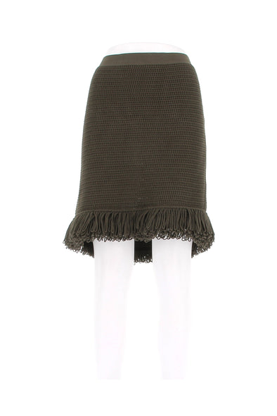 Jupe en maille kaki