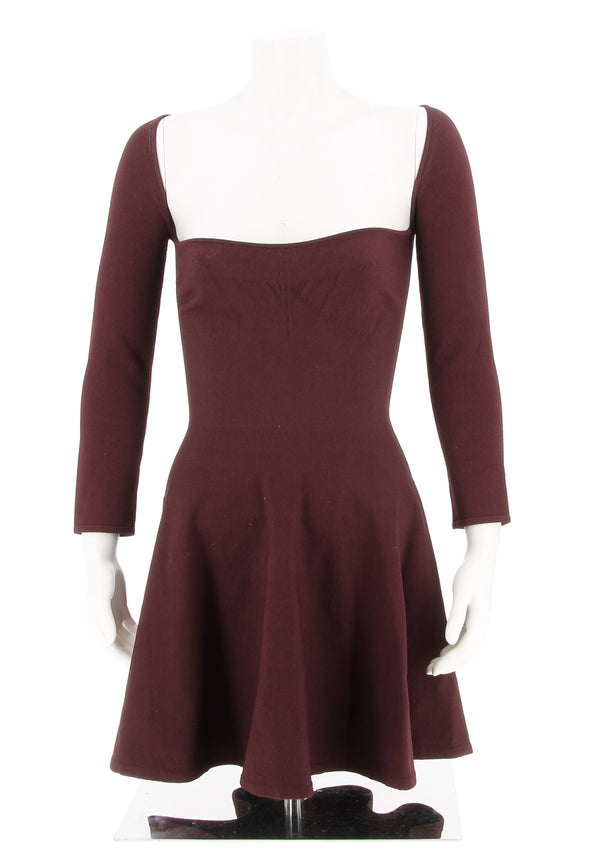 Robe patineuse bordeaux