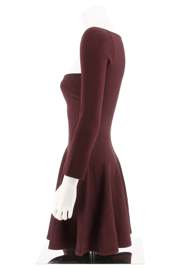 Robe patineuse bordeaux