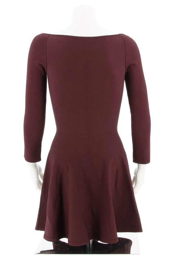 Robe patineuse bordeaux