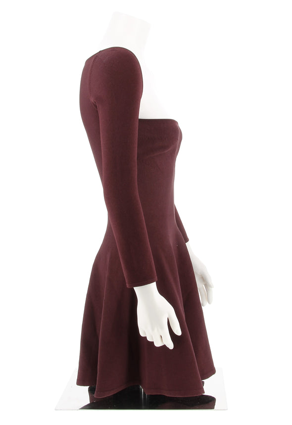 Robe patineuse bordeaux