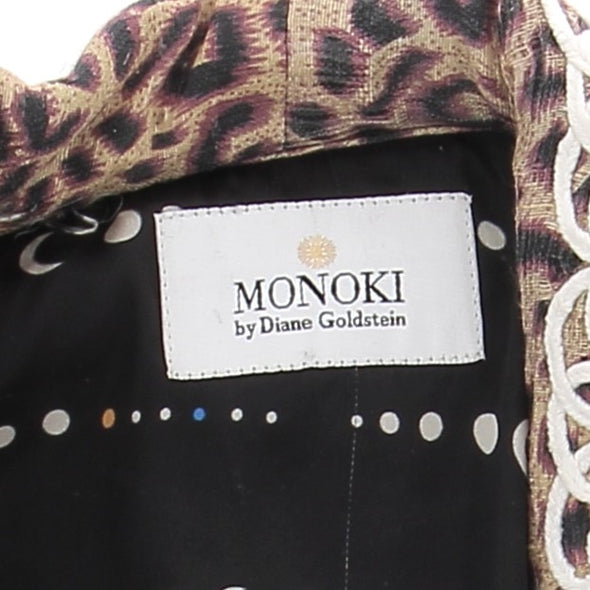 Veste kimono léopard en soie