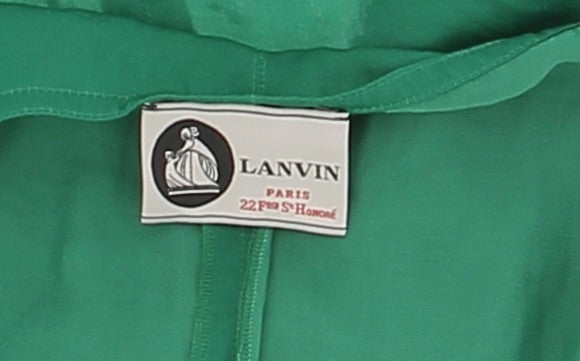 Top plissé vert
