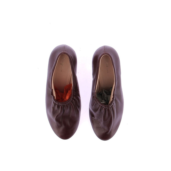 Escarpins en cuir bordeaux