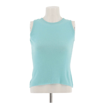 Top en cachemire bleu