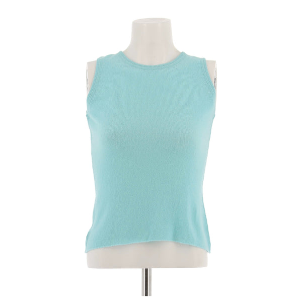 Top en cachemire bleu
