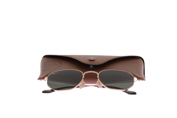 Lunettes de soleil dorées "Hexagonal"