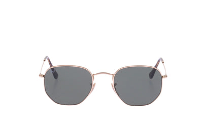 Lunettes de soleil dorées "Hexagonal"