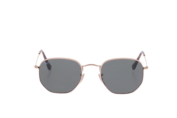 Lunettes de soleil dorées "Hexagonal"