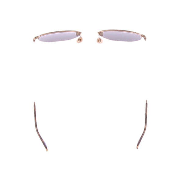 Lunettes de soleil dorées "Hexagonal"