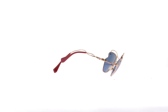 Lunettes de soleil "56 RS" dorées