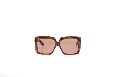 Lunettes de soleil marron effet marbre
