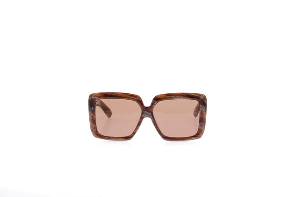 Lunettes de soleil marron effet marbre