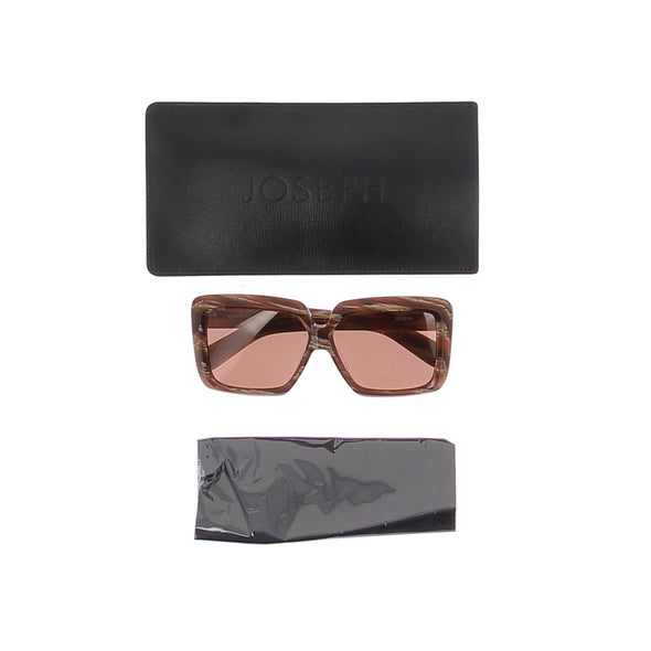 Lunettes de soleil marron effet marbre