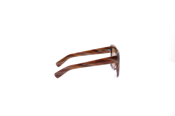 Lunettes de soleil marron effet marbre