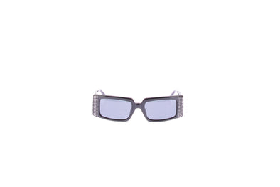 Lunettes de soleil noires avec cristaux
