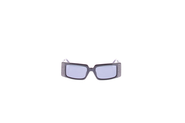 Lunettes de soleil noires avec cristaux