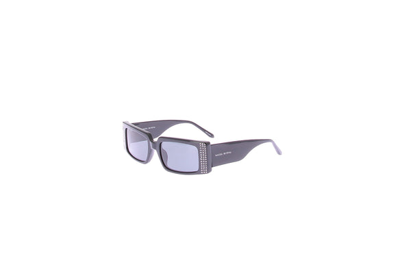 Lunettes de soleil noires avec cristaux