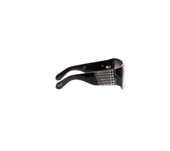 Lunettes de soleil noires à strass