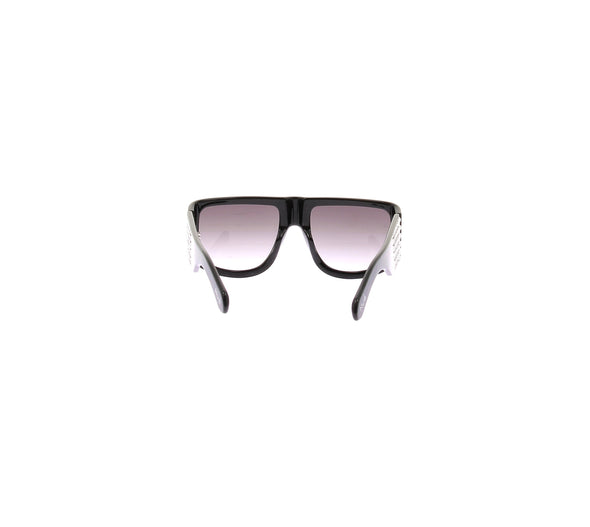 Lunettes de soleil noires à strass