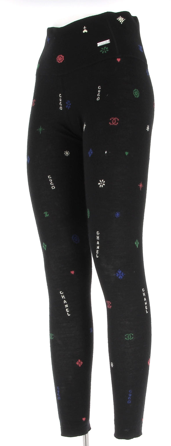 Legging imprimé noir