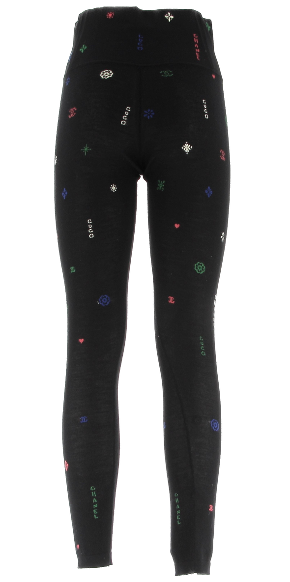 Legging imprimé noir