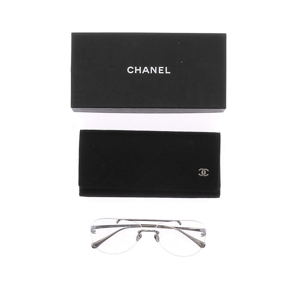 Lunettes de vue aviateur argentées