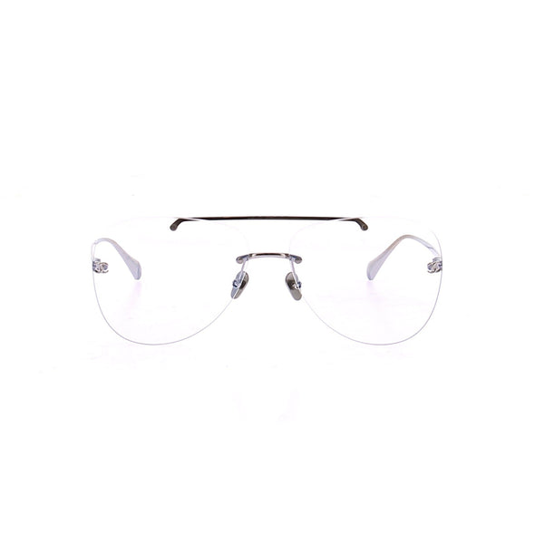 Lunettes de vue aviateur argentées
