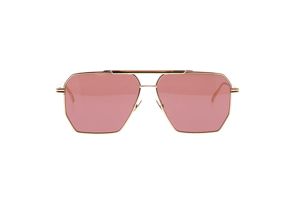 Lunette de soleil dorée