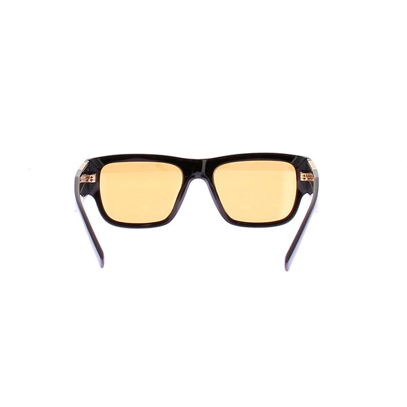 Lunettes de soleil noires et oranges
