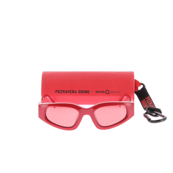 Lunettes de soleil rouges