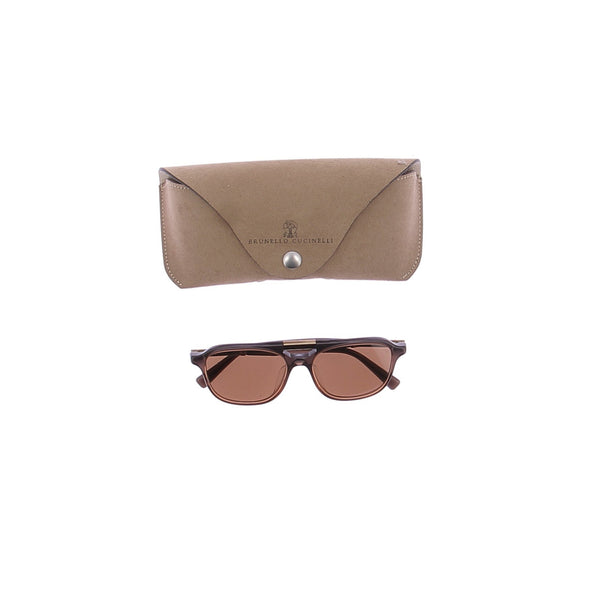 Lunettes de soleil aviateur marrons