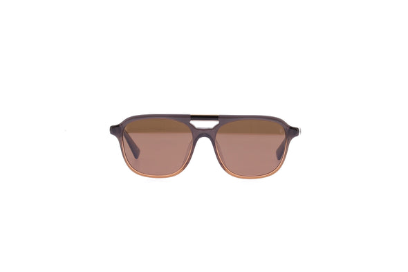 Lunettes de soleil aviateur marrons