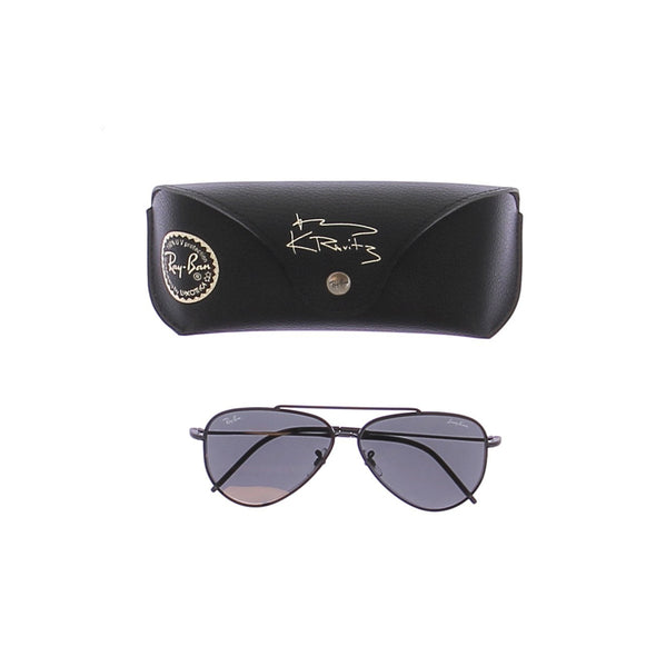 Lunettes de soleil noires aviateur